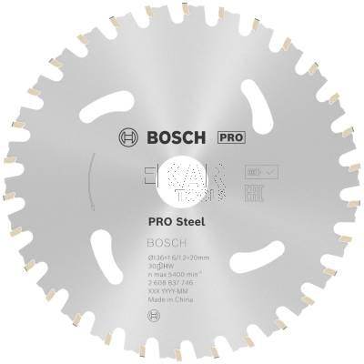 Tarcza pilarska do metalu 136x20x1,6mm 30z PRO Steel BOSCH 2608837746 - zdjęcie nr 2