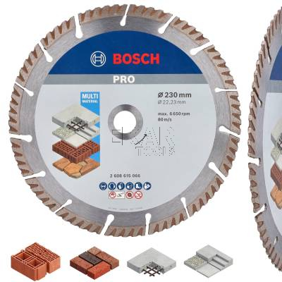 TARCZA DIAMENTOWA 230mm MULTI BETON CEGŁA BOSCH 2608615066