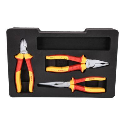 Zestaw 3 szczypiec VDE (uniwersalne, długie, boczne) BOSCH 1600A02NG0 - zdjęcie nr 2