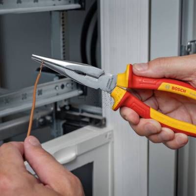 Zestaw 3 szczypiec VDE (uniwersalne, długie, boczne) BOSCH 1600A02NG0 - zdjęcie nr 4