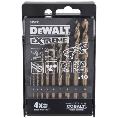 Zestaw 10 wierteł do metalu Cobalt EXTREME 1-10mm DeWalt DT5935 - zdjęcie nr 4