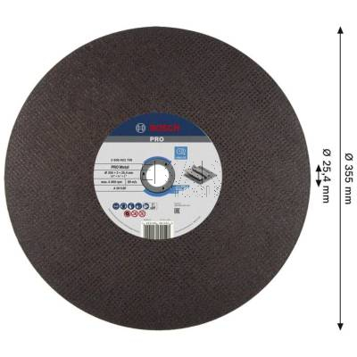 Tarcza korundowa do cięcia metalu 355x3mm 1szt. BOSCH 2608602759 - zdjęcie nr 2