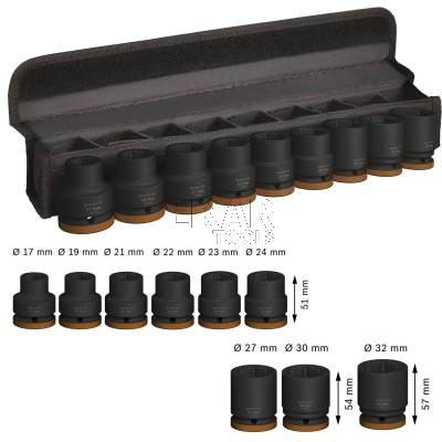 Zestaw 9 nasadek udarowych 3/4 17-32mm BOSCH PRO Impact 2608003041 - zdjęcie nr 2