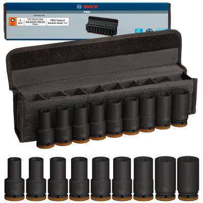 Zestaw 9 nasadek udarowych długich 3/4 17-32mm BOSCH PRO Impact 2608003042