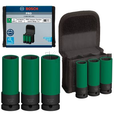 Zestaw 3 nasadek udarowych 1/2 17/19/21mm BOSCH PRO Impact 2608003033
