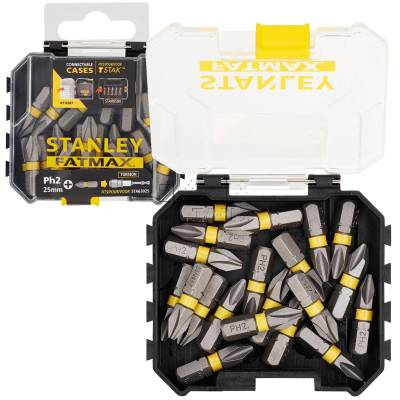 Zestaw 20 bitów końcówek udarowych PH2 25mm STANLEY STA88569
