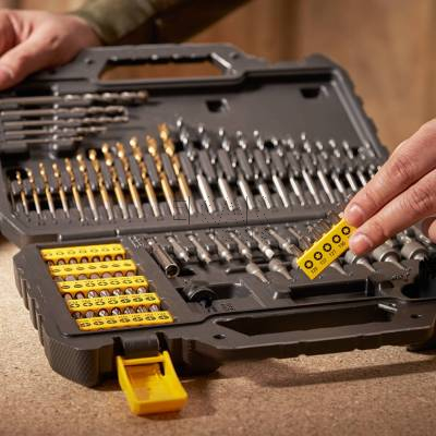 Zestaw wierteł, bitów i akcesoriów 100el. STANLEY STA88548 - zdjęcie nr 3