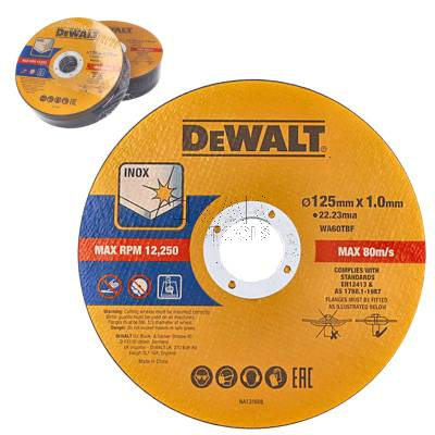 Zestaw 50 tarcz korundowych do cięcia stali i metalu 125x1mm DeWalt DT20598 - zdjęcie nr 2