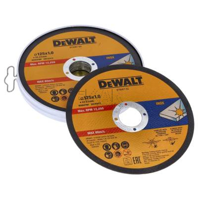 Zestaw 10 tarcz korundowych do cięcia stali i metalu 125x1mm DeWalt DT3507 - zdjęcie nr 3