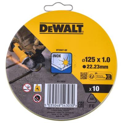 Zestaw 10 tarcz korundowych do cięcia stali i metalu 125x1mm DeWalt DT3507 - zdjęcie nr 4