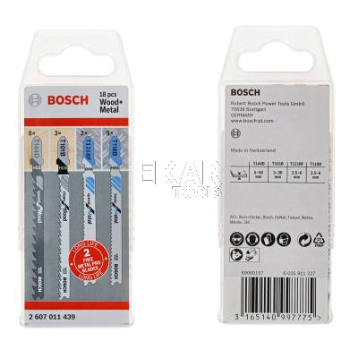 Zestaw 18 brzeszczotów do wyrzynarki Wood and Metal BOSCH 2607011439 - zdjęcie nr 2