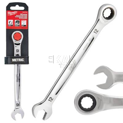 Klucz płasko-oczkowy z grzechotką MaxBite 12mm Milwaukee 4932471505