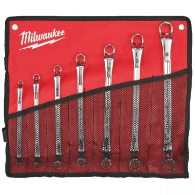 Zestaw 7 kluczy oczkowych podwójnie odsadzonych 75° Milwaukee 4932492737