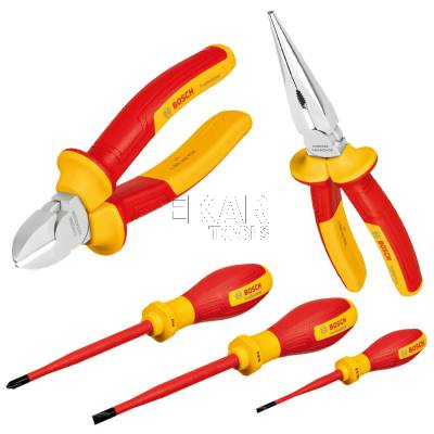 Zestaw szczypiec i wkrętaków VDE 5szt BOSCH 1600A02NG2 - zdjęcie nr 2