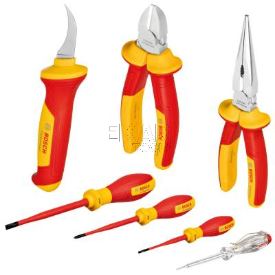 Zestaw szczypiec, wkrętaków i nożyka VDE 7szt BOSCH 1600A02NG3 - zdjęcie nr 2