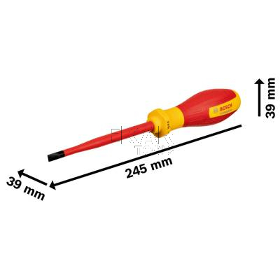 Wkrętak śrubokręt płaski VDE SL 6,5x125 BOSCH 1600A02NC4 - zdjęcie nr 2