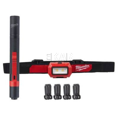 Zestaw latarki czołowej HL2-LED + latarki IPL-LED Milwaukee HL2IPL-LED 4933492103