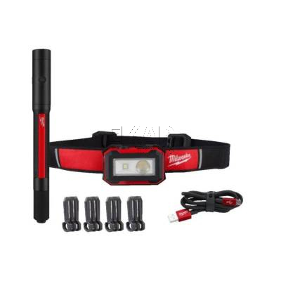 Zestaw latarki czołowej IR HL450 + latarki IR PL250 Milwaukee IR HL450PL250 4933492104
