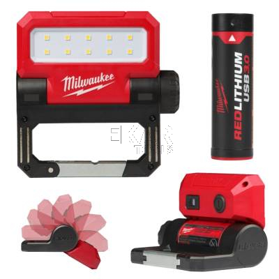 Reflektor składany akumulatorowy USB Milwaukee L4 FFL-301 4933479766