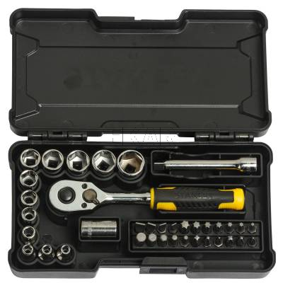 Zestaw nasadek z grzechotką 1/4 i bitami 37el STANLEY STMT82672-0 - zdjęcie nr 2