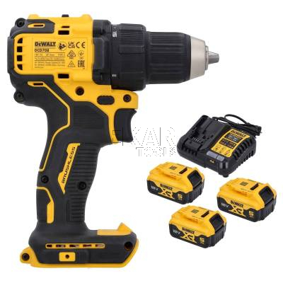 Wkrętarka akumulatorowa DeWalt DCD708P3T 18V 65Nm + 3x5Ah + walizka - zdjęcie nr 3