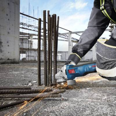 Szlifierka kątowa BOSCH GWS 18V-11 06019N4103 125mm + 2x5Ah + L-BOXX - zdjęcie nr 4