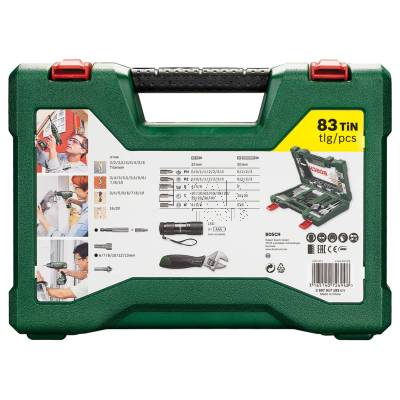 Zestaw wierteł i bitów 83el. z latarką i kluczem BOSCH V-LINE 2607017193 - zdjęcie nr 4