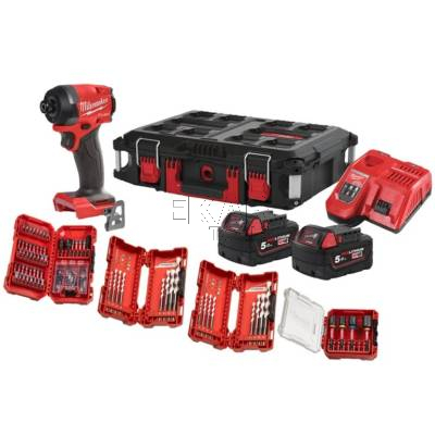 Zakrętarka udarowa Milwaukee M18 FID3100P-502P + osprzęt - zdjęcie nr 2