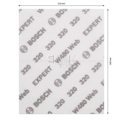 Arkusz pianka ścierna BOSCH EXPERT W480 Web 2608902384 115x140mm 320G 1szt - zdjęcie nr 2
