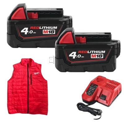 Zestaw: Wkrętarka udarowa Milwaukee M18 BLPDRCMC-402C + 2x4Ah + walizka + kamizelka - zdjęcie nr 3