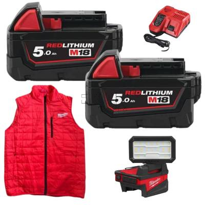 Narzędzie wielofunkcyjne Milwaukee M18 FMTMC-502X + 2x5Ah + walizka + kamizelka i reflektor - zdjęcie nr 2