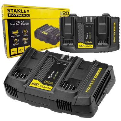 Ładowarka do akumulatorów z 2 portami + USB STANLEY SFMCB24 V20 4A