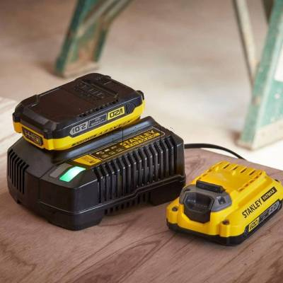 Zestaw startowy STANLEY SFMCB12D2 - 2x akumulator 2Ah + ładowarka - zdjęcie nr 4