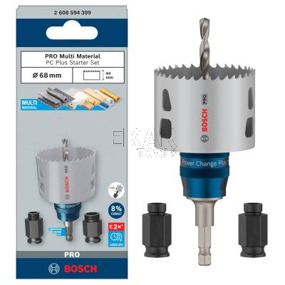 Otwornica uniwersalna z adapterami 68mm BOSCH PRO 2608594399