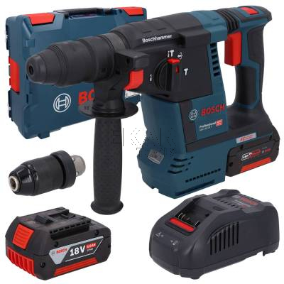 Młotowiertarka SDS-Plus BOSCH GBH 18V-26 F 0611910007 2,6J + 2x5Ah + L-BOXX