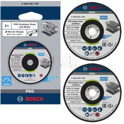 Zestaw 2 tarcz do szlifowania ściernica 76x4mm BOSCH EXPERT FOR INOX 2608601705
