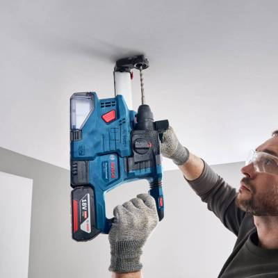 Młotowiertarka SDS-Plus BOSCH GBH 18V-22 0611924004 + GDE 18V-12 + L-BOXX - zdjęcie nr 4