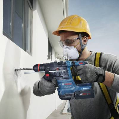 Młotowiertarka SDS-Plus BOSCH GBH 18V-22 X 0611924101 ONECHUCK + 2×4Ah + L-BOXX - zdjęcie nr 4