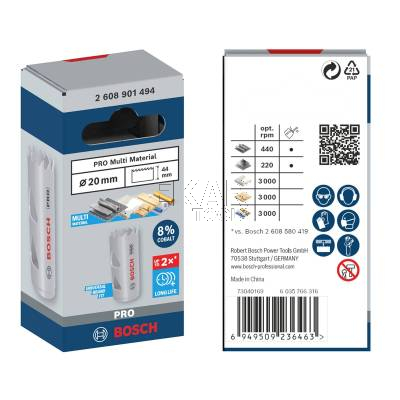 Otwornica piła HSS Multi Material 20x44mm BOSCH PRO 2608901494 - zdjęcie nr 4
