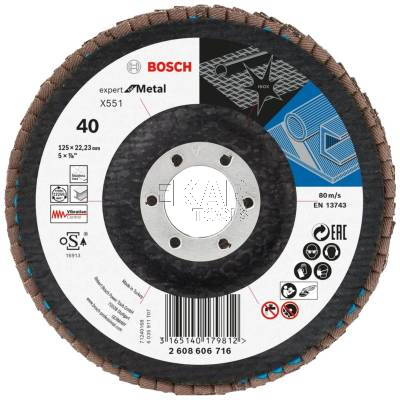 Tarcza listkowa do metalu 125mm G40 1szt. X551 BOSCH EXPERT 2608606716 - zdjęcie nr 2