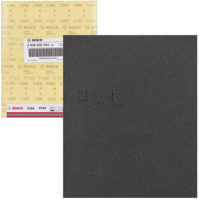 PAPIER ŚCIERNY WODNY C355 Arkusz 230X280mm G120 BOSCH 2608608H63