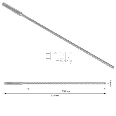 Wiertło do betonu SDS plus-5X 6x250x310mm BOSCH 2608836612 - zdjęcie nr 2