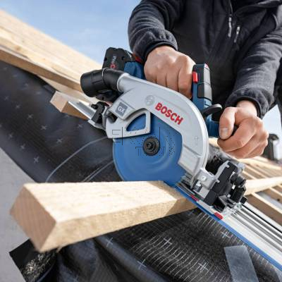Pilarka tarczowa akumulatorowa BOSCH GKS 18V-57-2 GX 06016C1003 + szyna - zdjęcie nr 4
