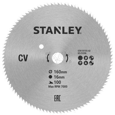 Piła tarczowa tarcza do drewna CV 160x16x100z Stanley STA10155 - zdjęcie nr 2