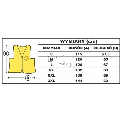 Kamizelka ostrzegawcza KO-5 żółta XXL - zdjęcie nr 4