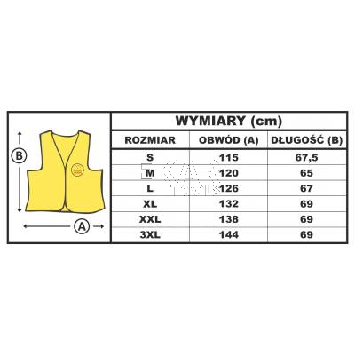 Kamizelka ostrzegawcza KO-5 pomarańczowa XXL - zdjęcie nr 4