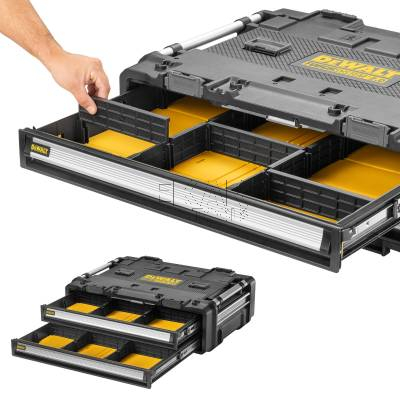 Organizer TOUGHSYSTEM 2.0 DXL z 2 szufladami DeWALT DWST08520-1 25kg - zdjęcie nr 2