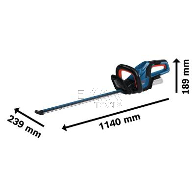 NOŻYCE akumulatorowe DO ŻYWOPŁOTU Bosch GHE 18V-60 (II) 06008C9400 - zdjęcie nr 2