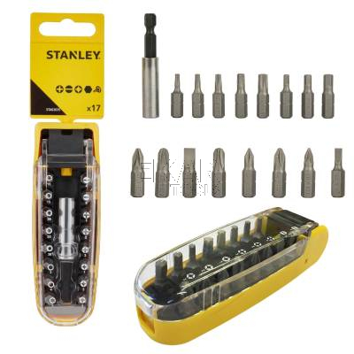17-częściowy zestaw bitów wkrętakowych 25 mm Stanley STA62635