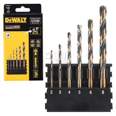 DeWALT Zestaw Wierteł do Metalu HSS Black & Gold 6 szt. DT70828